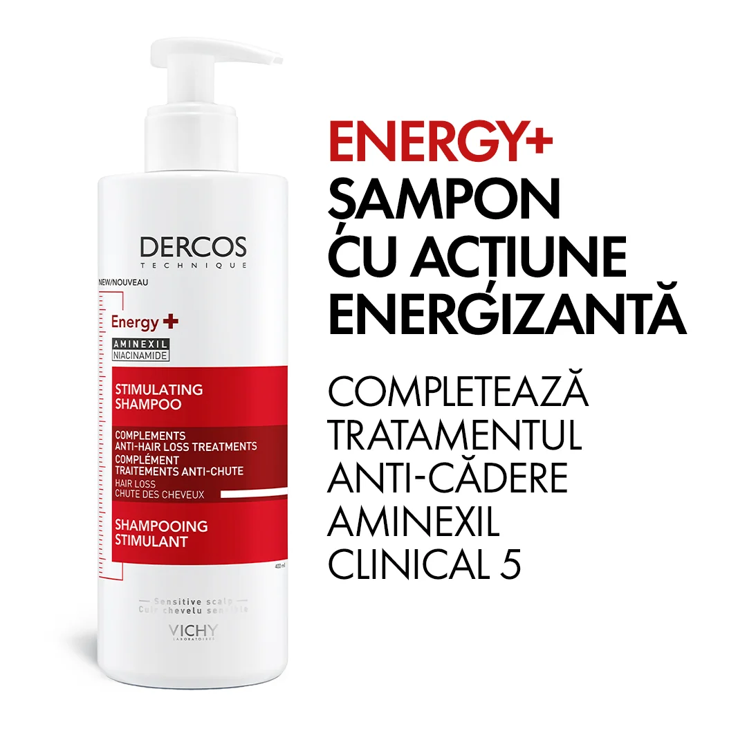 Sampon energizant impotriva caderii parului Energy+ Dercos, 400ml, Vichy