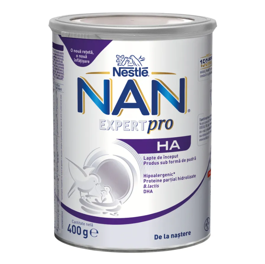 Lapte praf Nan HA +0 luni, 400g, Nestle
