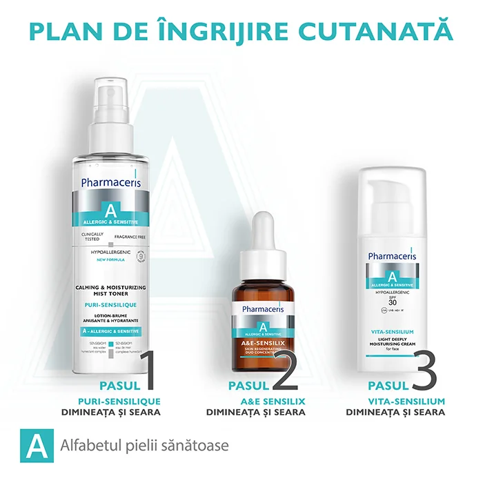 Ser concentrat cu vitamina A si E Duo-Sensilix A, 30ml, Pharmaceris