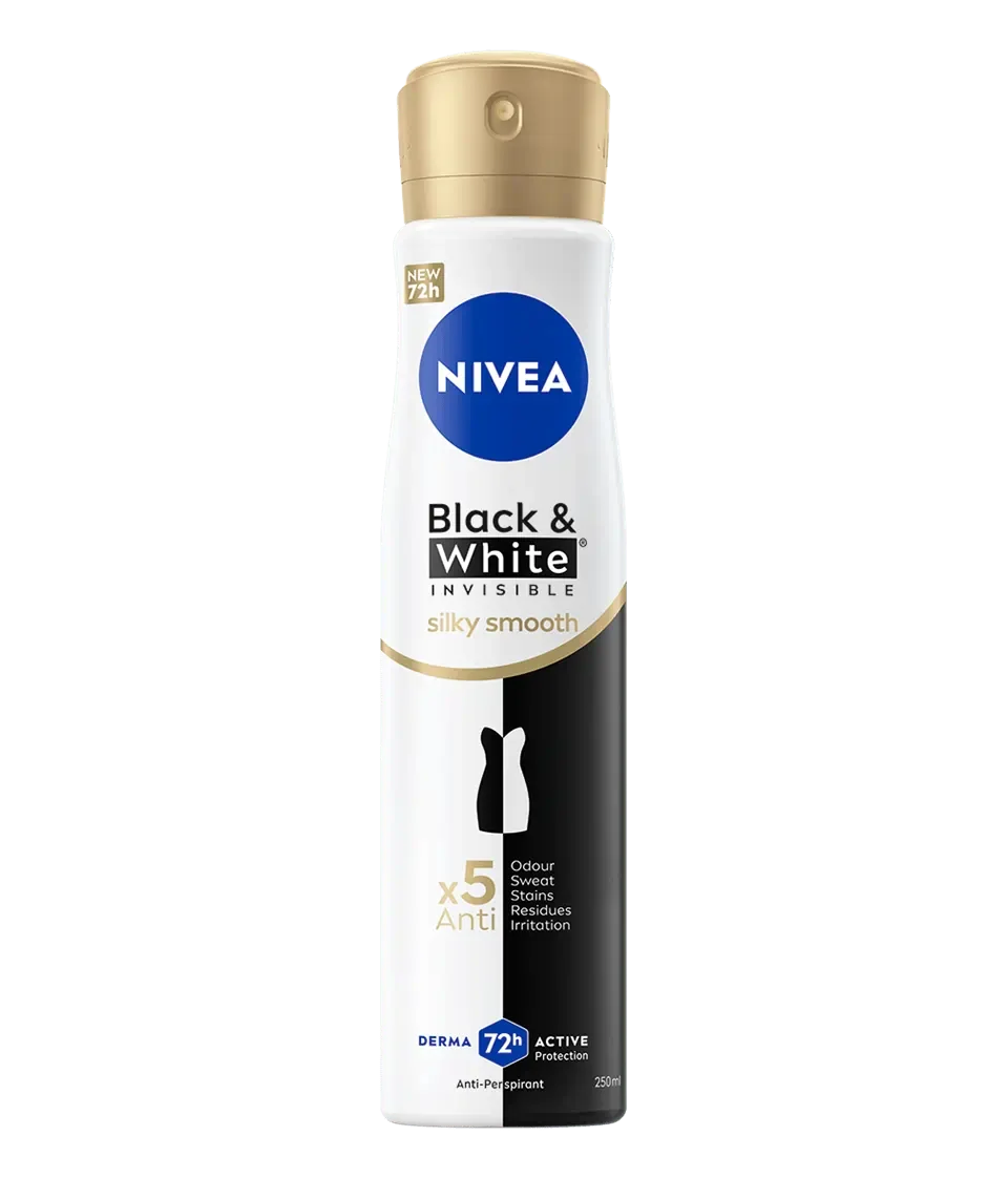 Deodorant spray pentru femei Black & White Silky Smooth, 250ml, Nivea