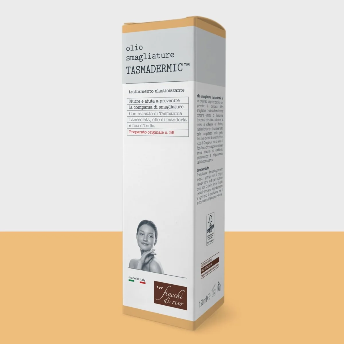 Ulei pentru elasticitatea pielii Tasmadermic, 150ml, Fiocchi di Riso