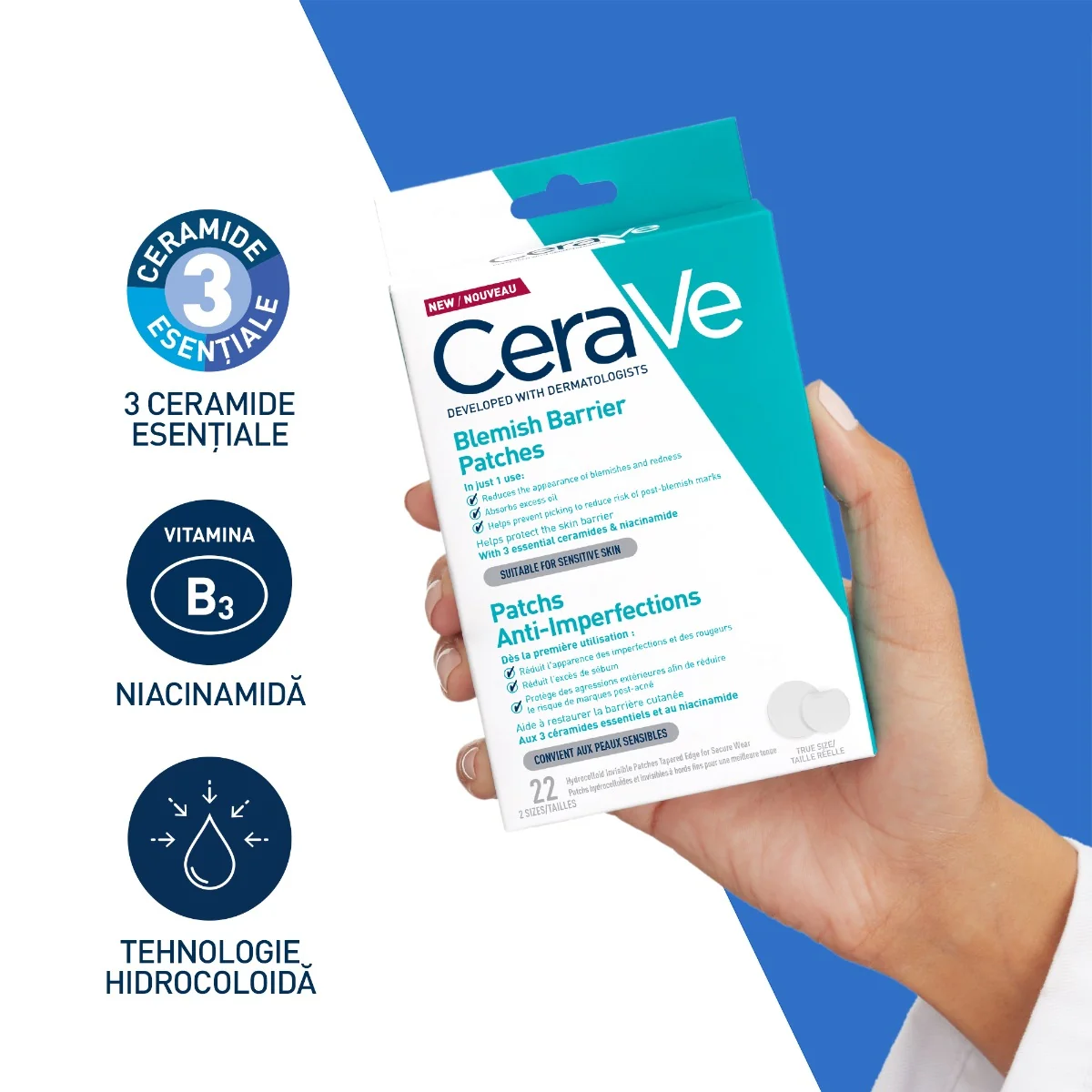 Plasturi anti-imperfectiuni, 22 bucati, CeraVe