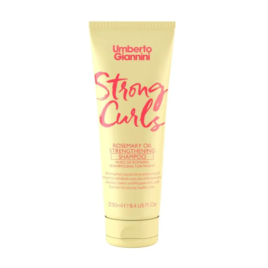 Sampon fortifiant cu ulei de Rozmarin pentru parul cret Strong Curls, 250ml, Umberto Giannini 