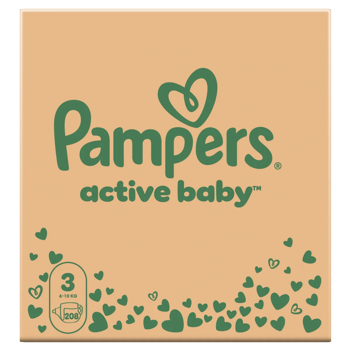 Scutece Active Baby Marimea 3 Midi pentru 6-10 kg, 208 bucati, Pampers