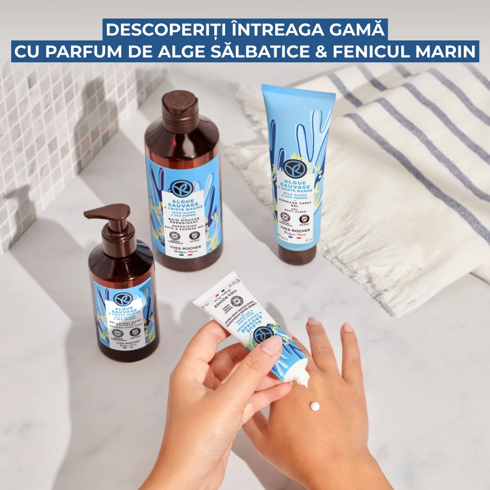 Crema pentru maini cu alge salbatice si fenicul marin, 30ml, Yves Rocher
