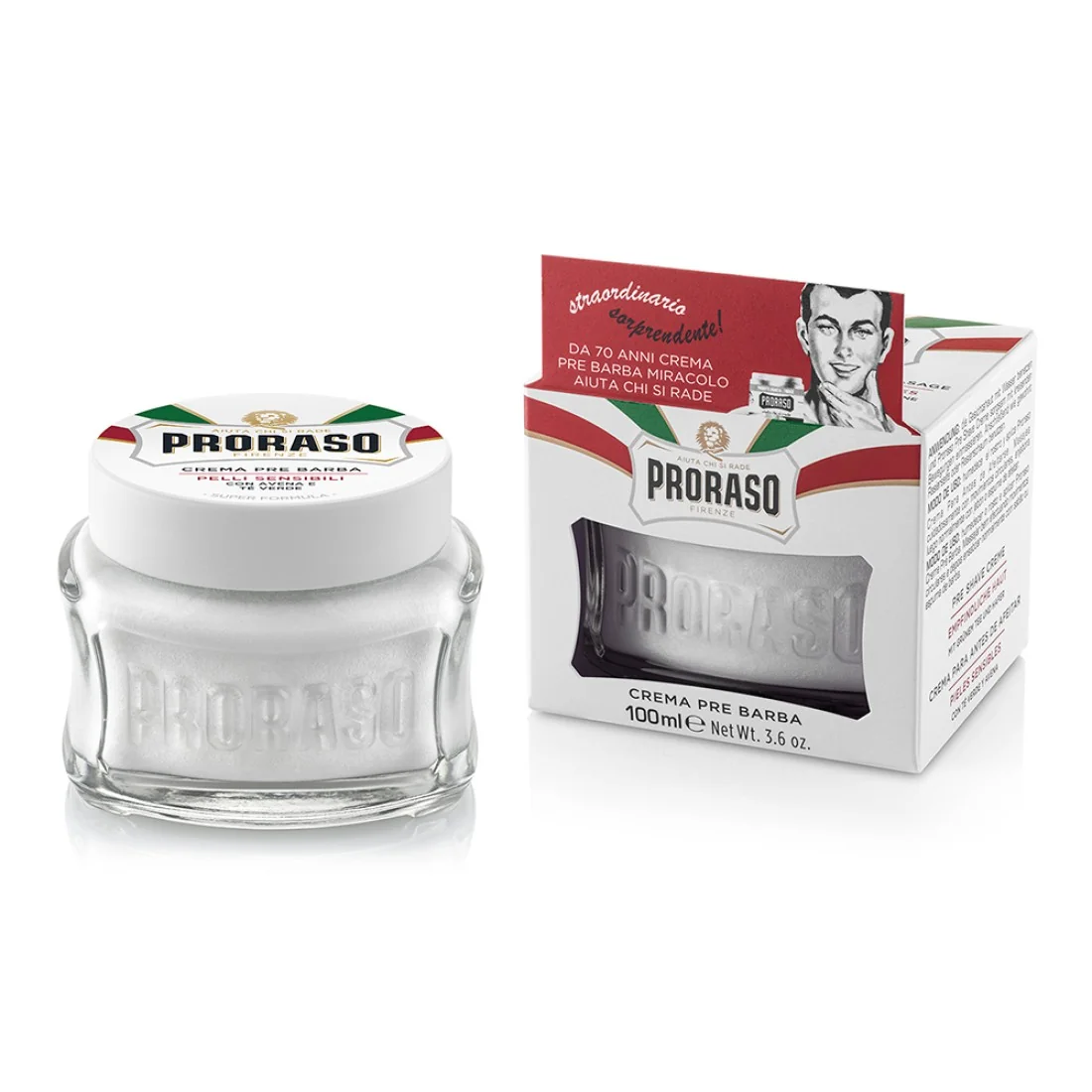 Crema pre-barbierit pentru piele sensibila, 100ml, Proraso