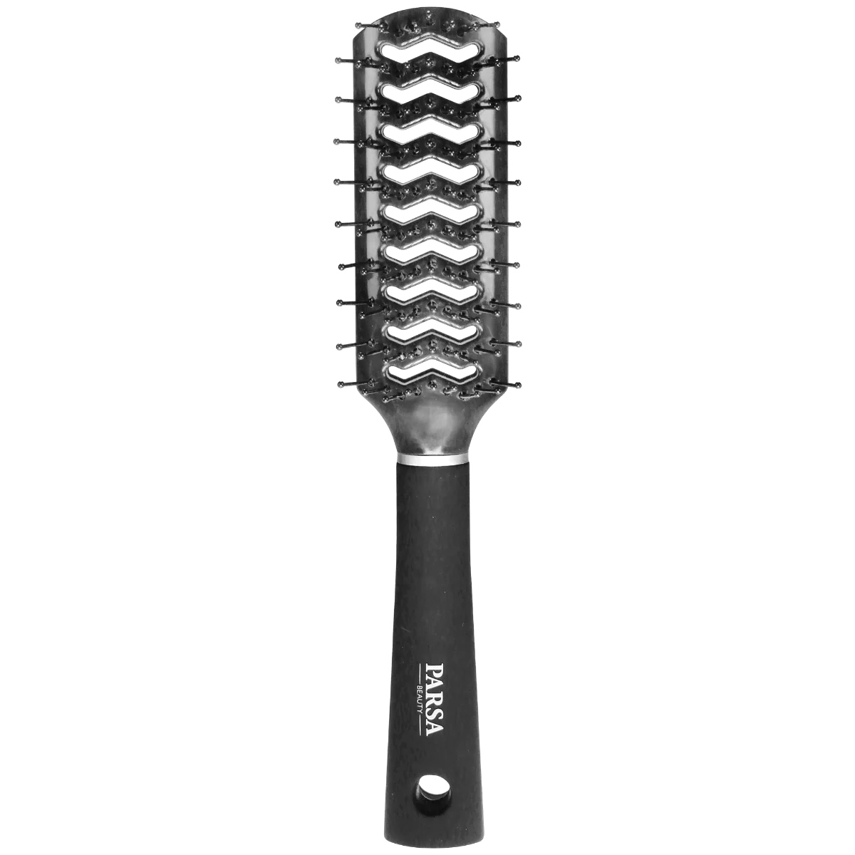 Perie de par pentru fohn cu peri din plastic Trend Line Negru, 1 bucata, Parsa Beauty