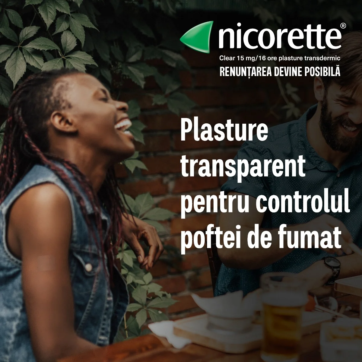 Nicorette® Clear 15mg/16h plasture transdermic, 7 plasturi, Johnson&Johnson