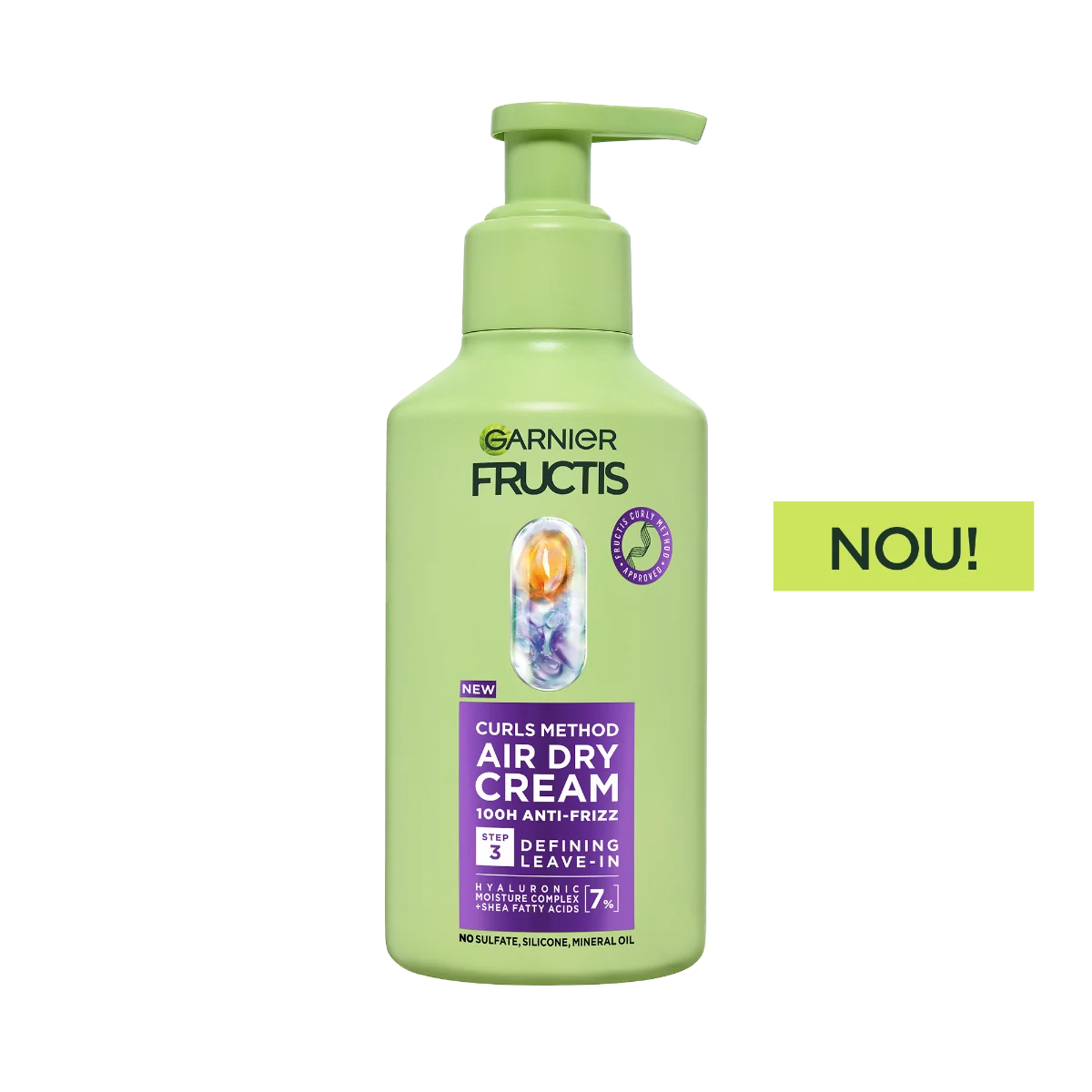 Crema pentru parul cret fara clatire Curls Method, 260ml, Garnier