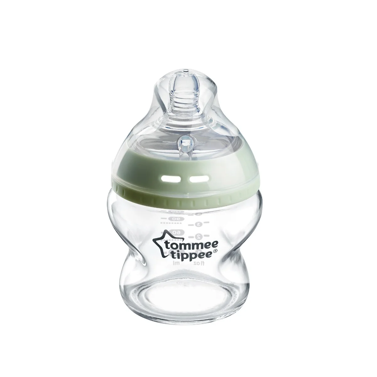 Biberon din sticla cu tetina din silicon si autosterilizare pentru 0 luni+ Natural Start, 150ml, Tommee Tippee