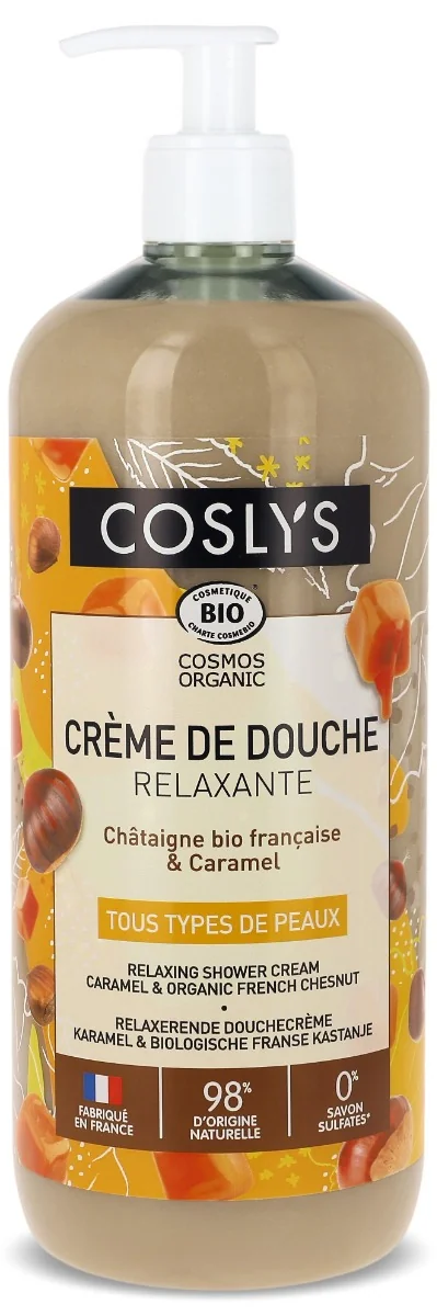 Crema de dus bio relaxanta cu Castane si Caramel, 1000ml, Coslys