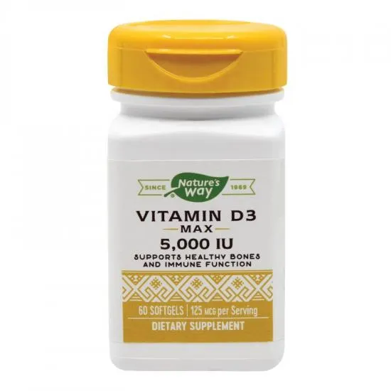 Vitamina D3 5000 UI Nature's Way, 60 capsule, Secom