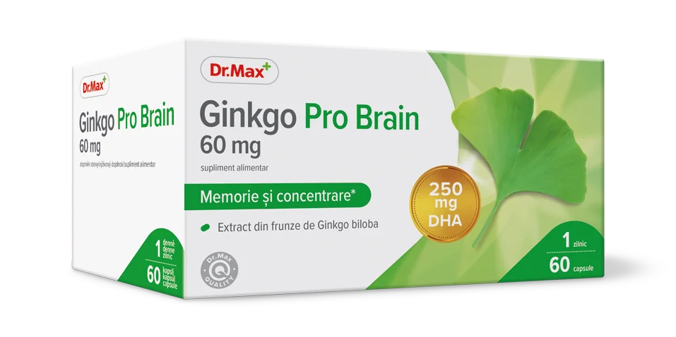 Dr. Max Ginkgo Pro Brain, 60 capsule moi