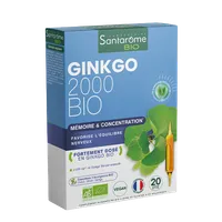 Ginkgo Bio 2000, 20 fiole x 10ml, Santarome Bio