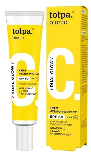 Crema de fata cu protectie solara SPF50 Dermo Bionic Glow, 40ml, Tolpa