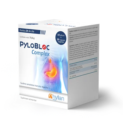Pylobloc complex, 14 plicuri + 20 capsule, Hyllan