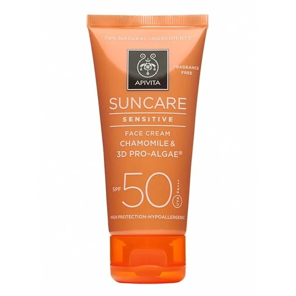 Apivita Crema de fata ten sensibil SPF50, 50ml