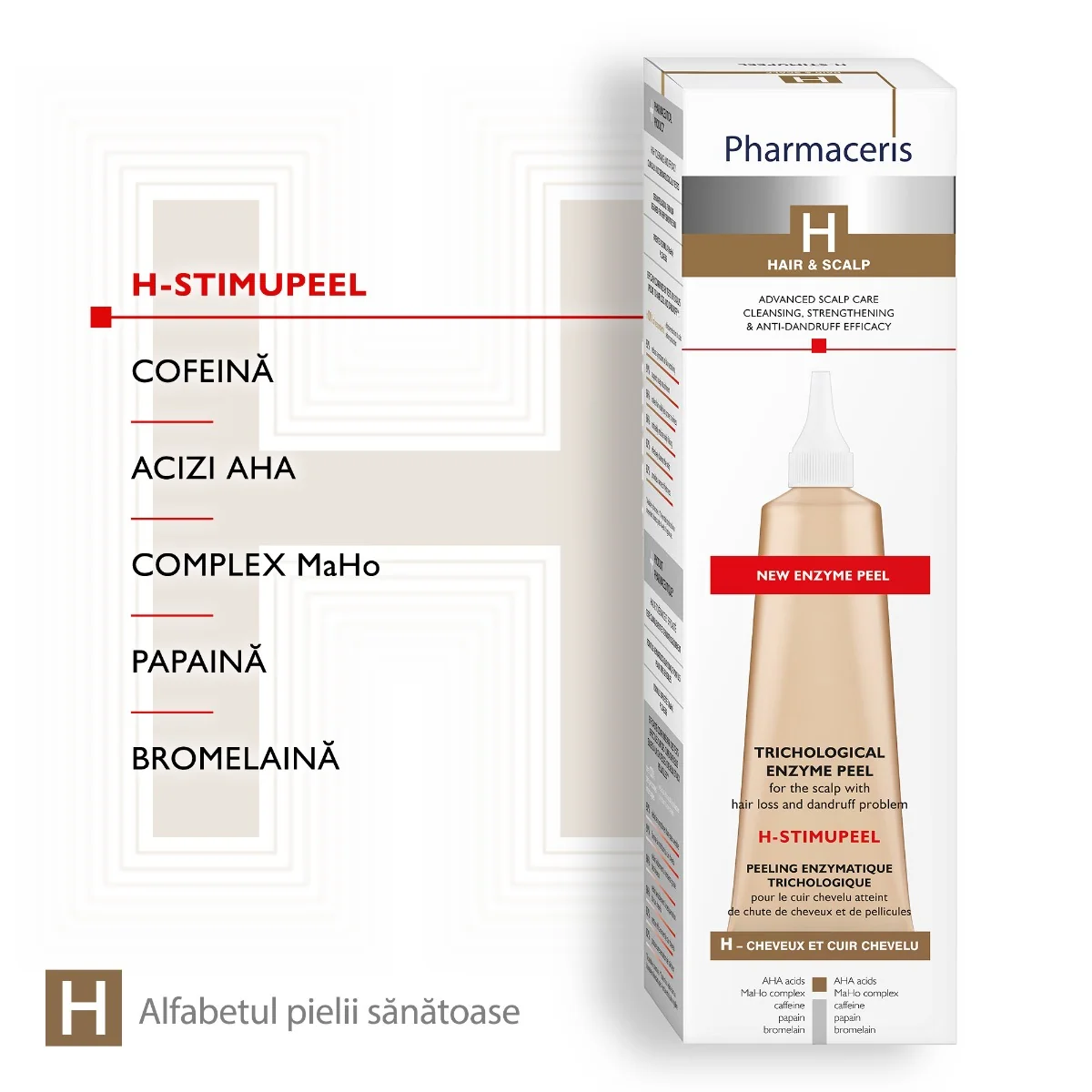 Peeling curatare pentru scalp cu matreata si caderea parului Stimupeel H, 125ml, Pharmaceris