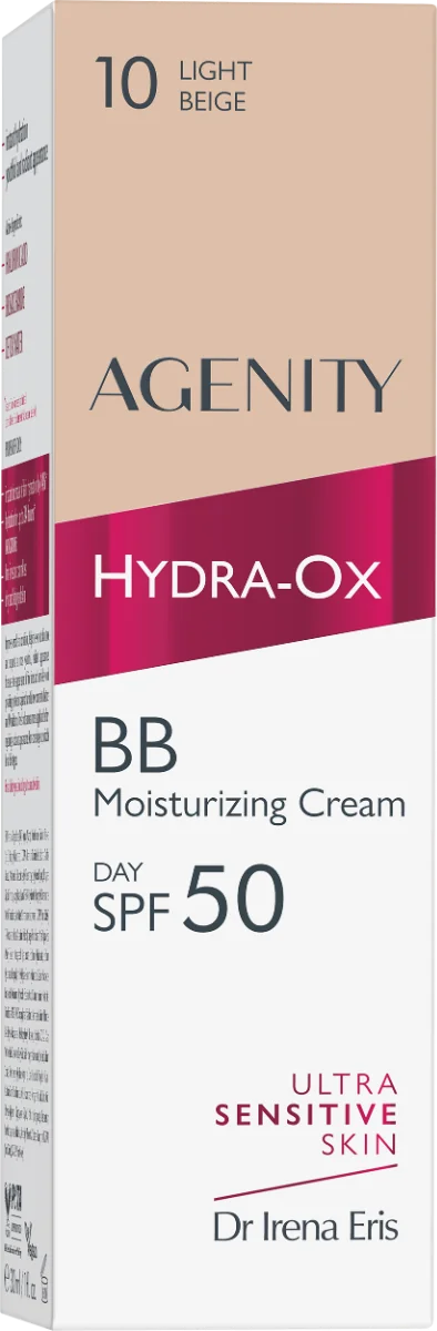 Crema BB Hydra-Ox SPF50 Light Beige 10, 30ml, Agenity 