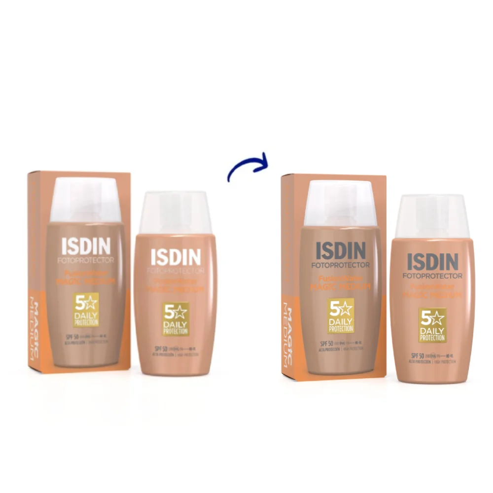 Fotoprotector Fusion Water Magic Color Mediu SPF50, 50ml, Isdin