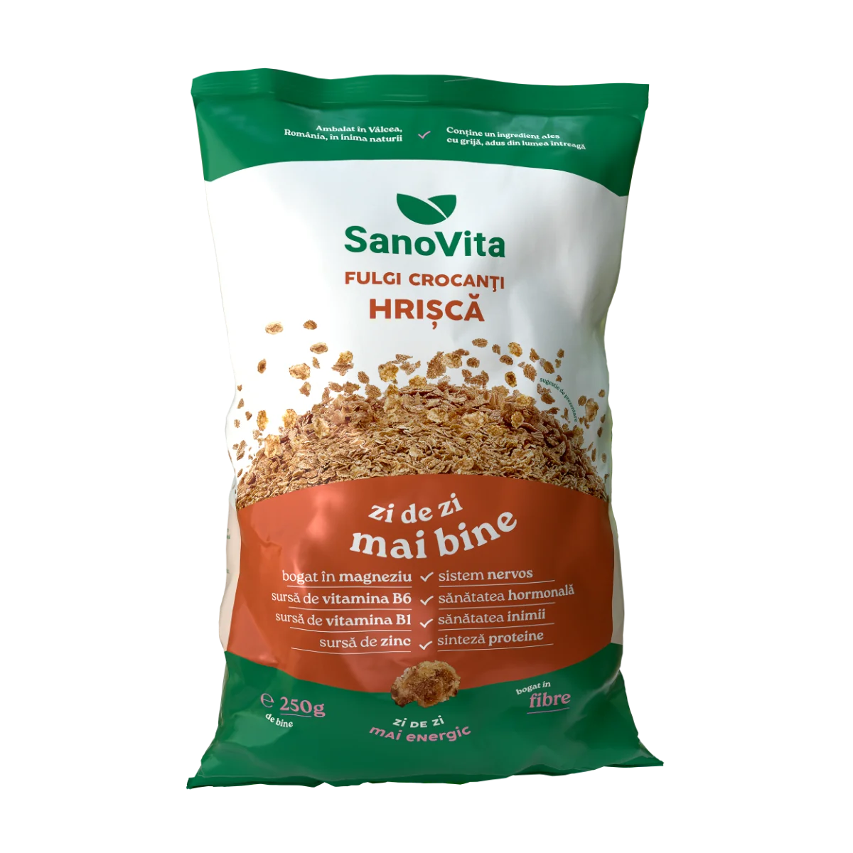 Fulgi crocanti de hrisca, 250g, SanoVita