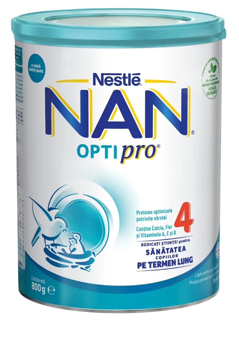 Lapte praf NAN 4 Optipro, 800g, Nestle 