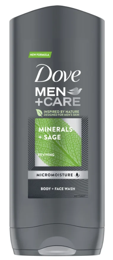 Gel de dus Men+Care Minerale si Salvie, 400ml, Dove