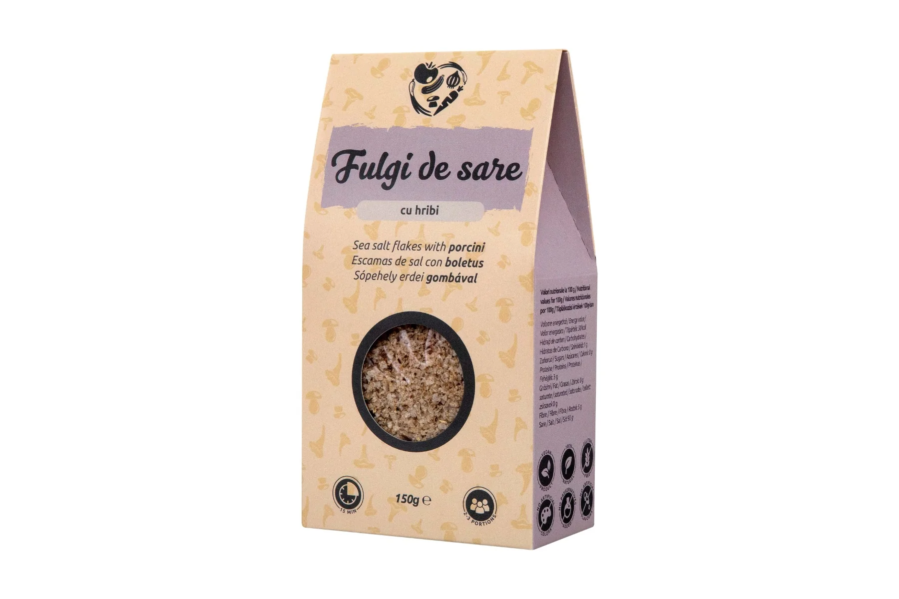 Fulgi de sare cu hribi, 150g, Ecotravio