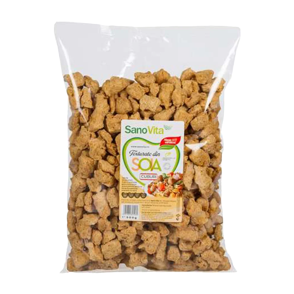 Cuburi vegetale din soia, 500g, SanoVita