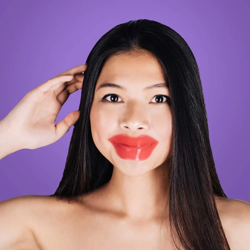 Masca cu colagen pentru buze cu efect de umplere Pout Mouth, 1 bucata, Biovene