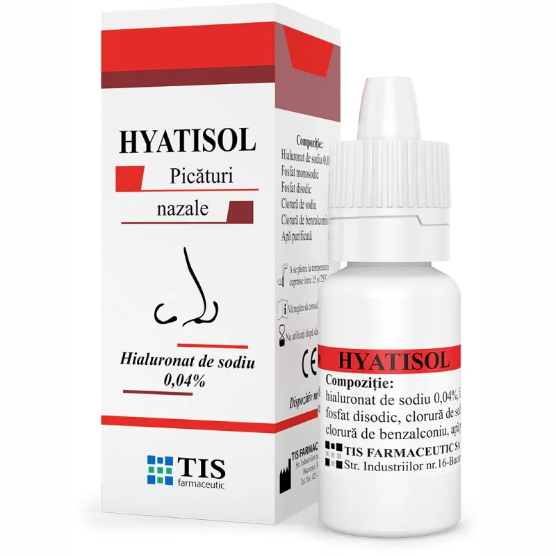 Hyatisol picaturi nazale, 10 ml, Tis Farmaceutic