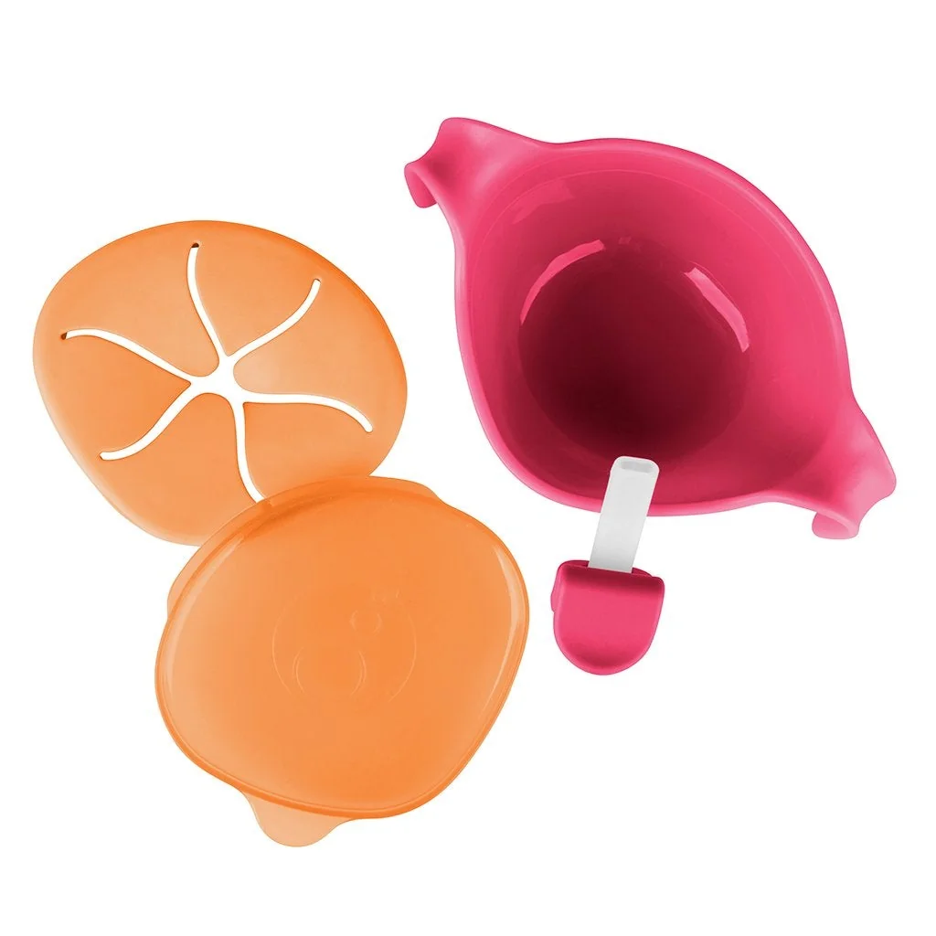 Bol pentru gustari cu accesorii pentru +6 luni Roz, 1 bucata, Bbox