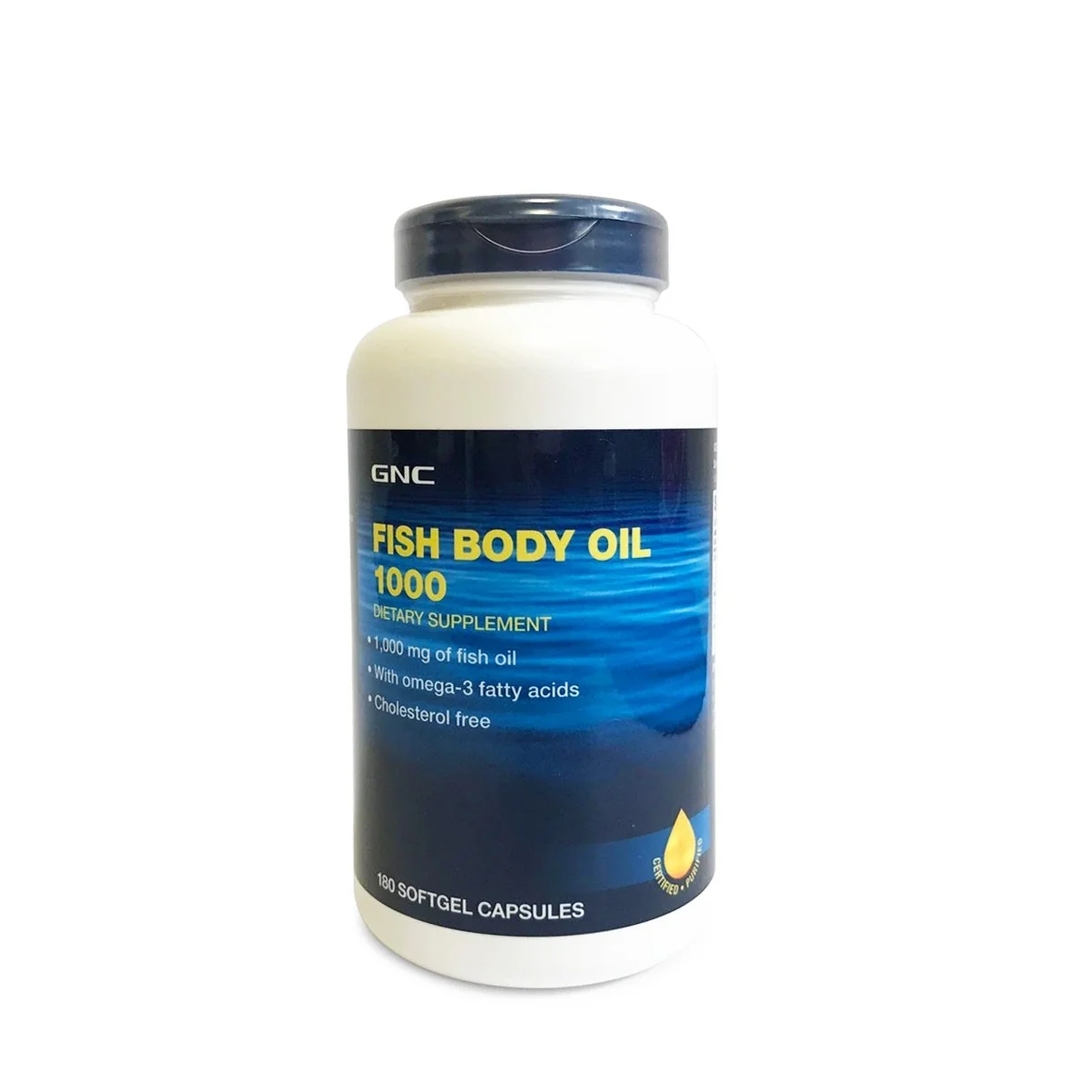 Ulei de peste 1000mg Fish Body Oil, 180 capsule, GNC