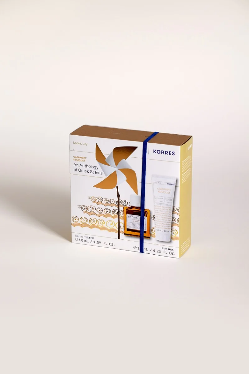 Pachet Cashmere Kumquat Apa de toaleta 50ml + Lapte de corp 125ml, Korres