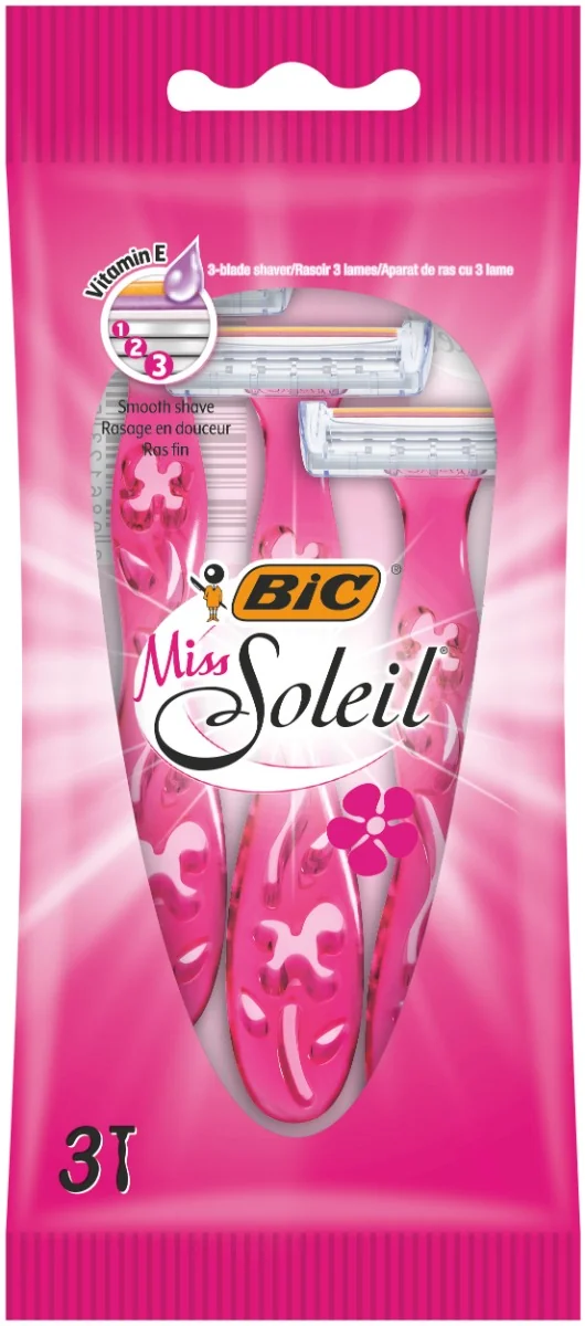 Pachet Aparat de ras Miss Soleil, 3 bucati, BIC