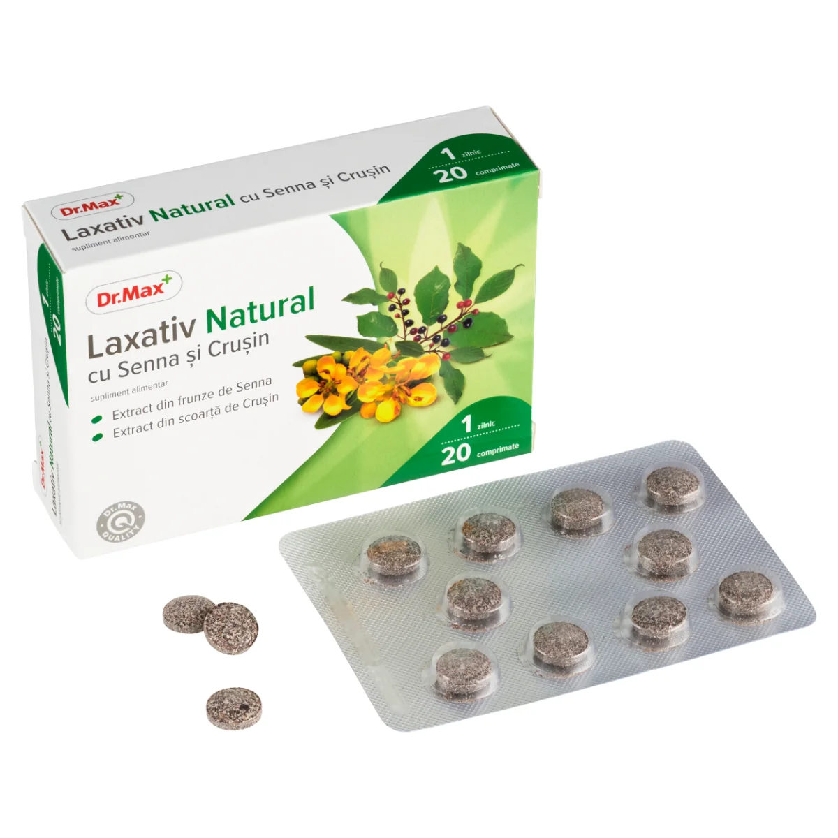 Dr. Max Laxativ Natural cu Senna si Crusin, 20 comprimate filmate