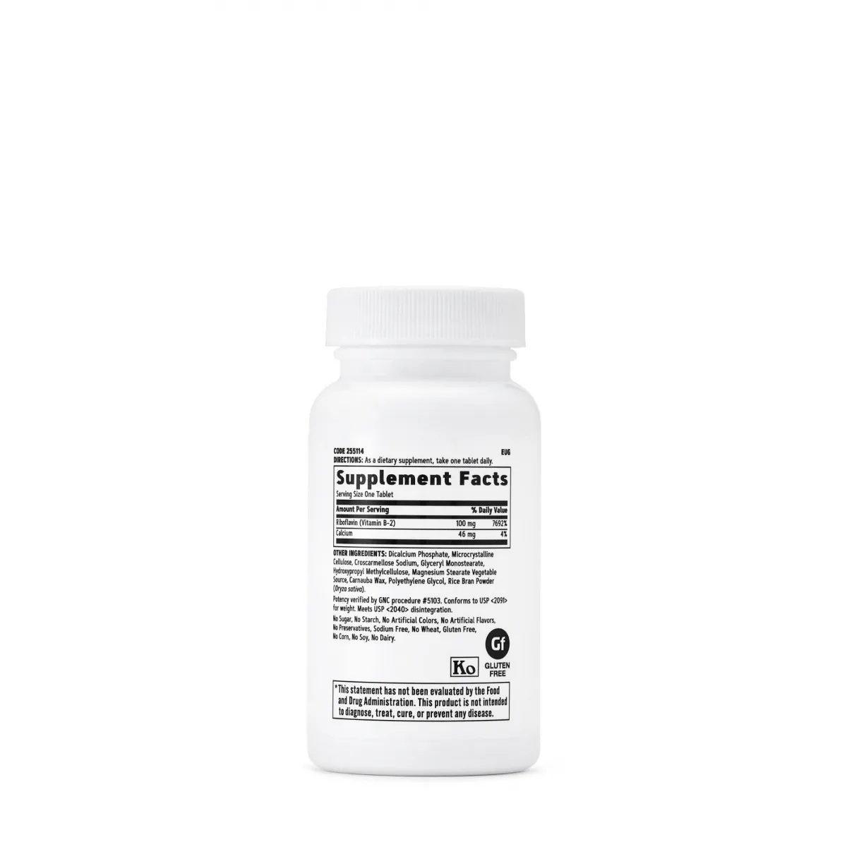 Vitamina B2 100mg, 100 tablete, GNC 