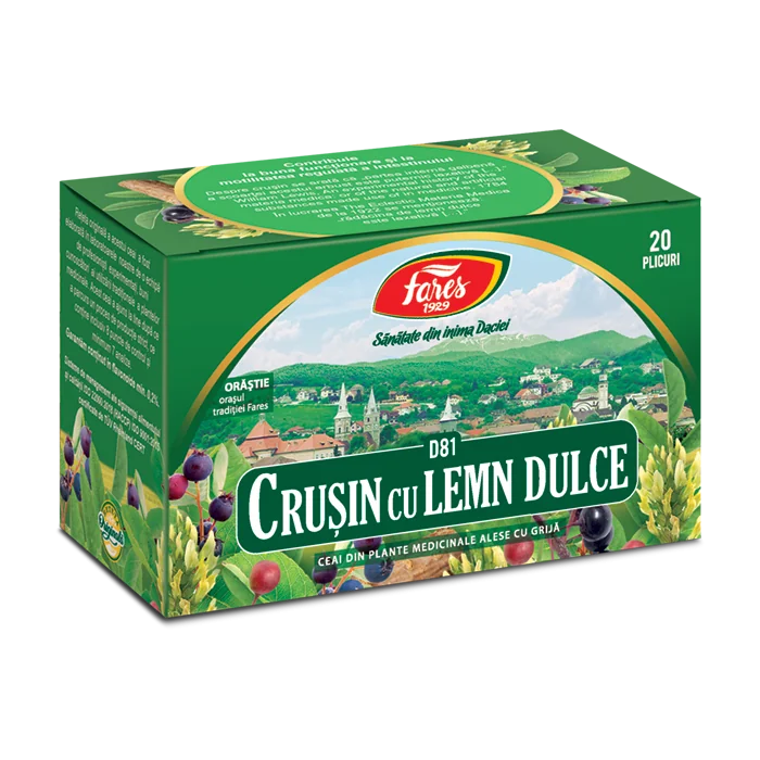Ceai crusin cu lemn dulce D81, 20 plicuri, Fares