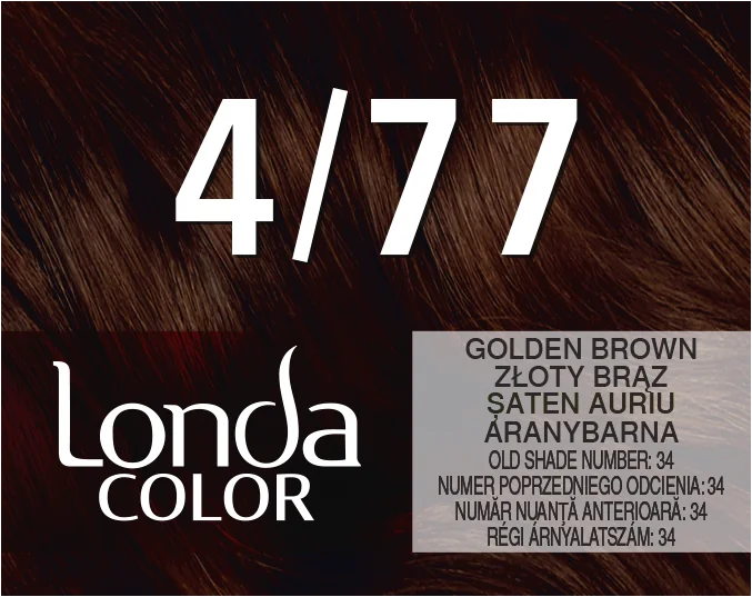 Vopsea de par permanenta 4/77 Golden Brown, 110ml, Londa