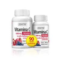 Pachet Vitamina C Premium cu rodie, 60 + 30 capsule, Zenyth