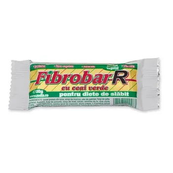 Baton pentru slabit cu ceai verde Fibrobar, 50 g, Redis 