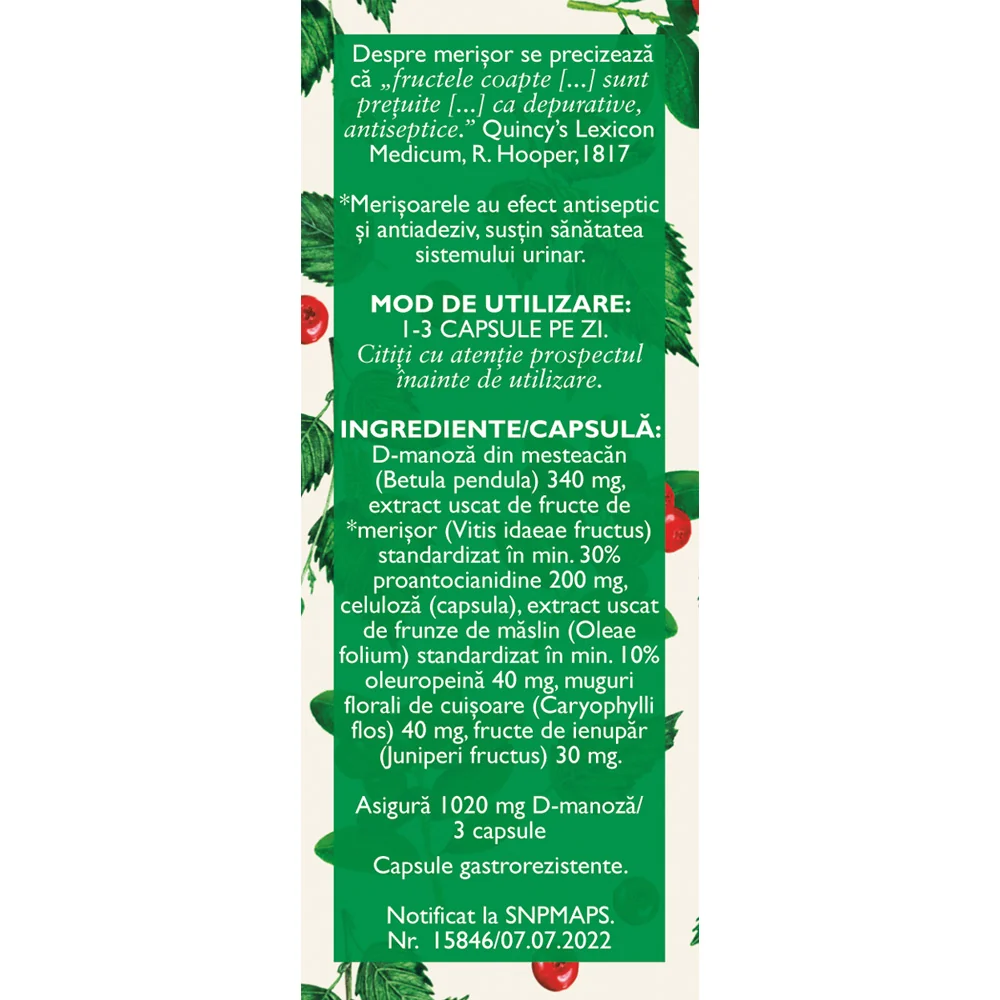 Diurosept cu D-manoza, 30 capsule, Fares