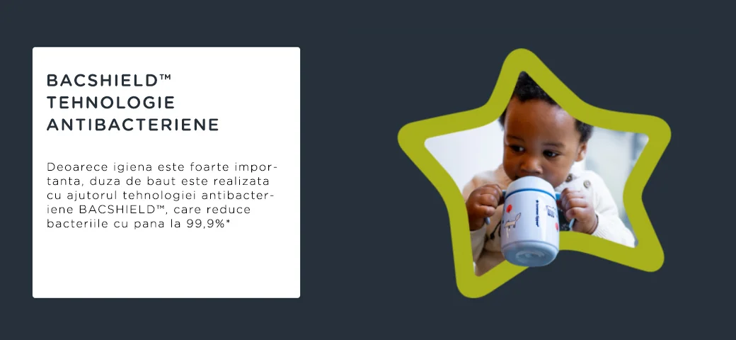Cana Sippee cu protectie Bacshiled™ pentru +6 luni Albastra, 300ml, Tommee Tippee
