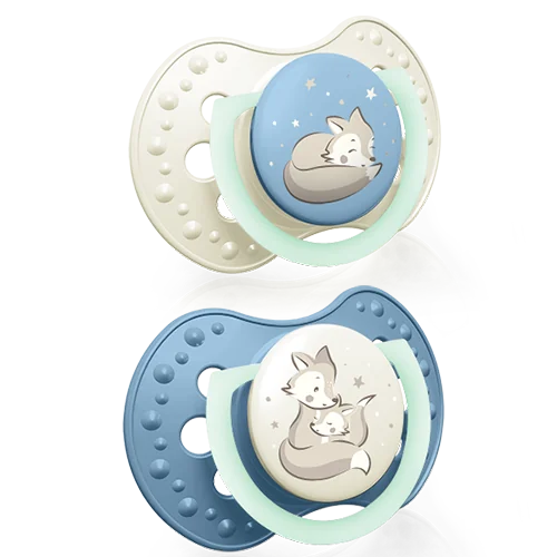 Set suzete din silicon pentru 6 - 18 luni Night&Day 22/915BOY, 2 bucati, LOVI 