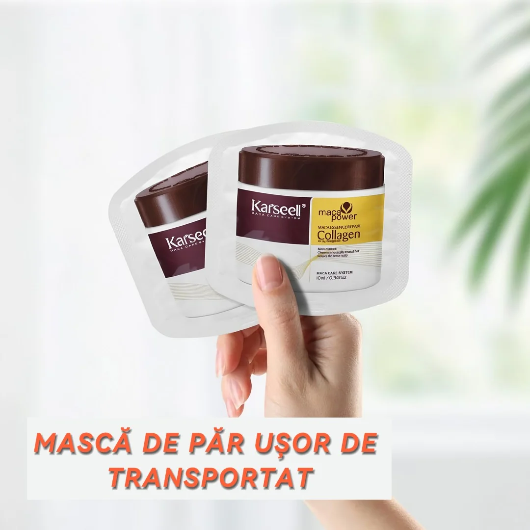 Set pentru calatorie Masti de par Maca Essence Repair, 24 bucati, Karseell