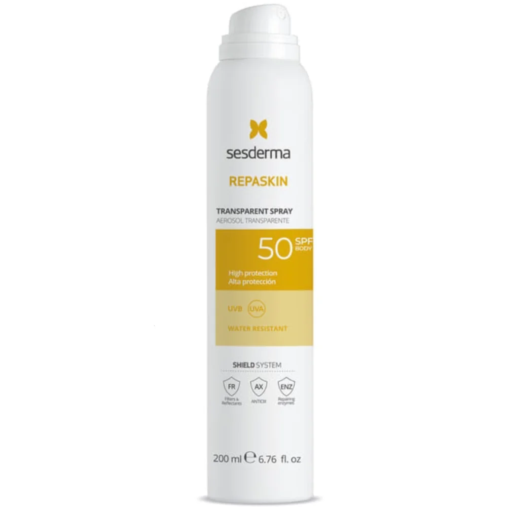 Spray transparent pentru corp cu protectie solara SPF50, 200ml, Sesderma
