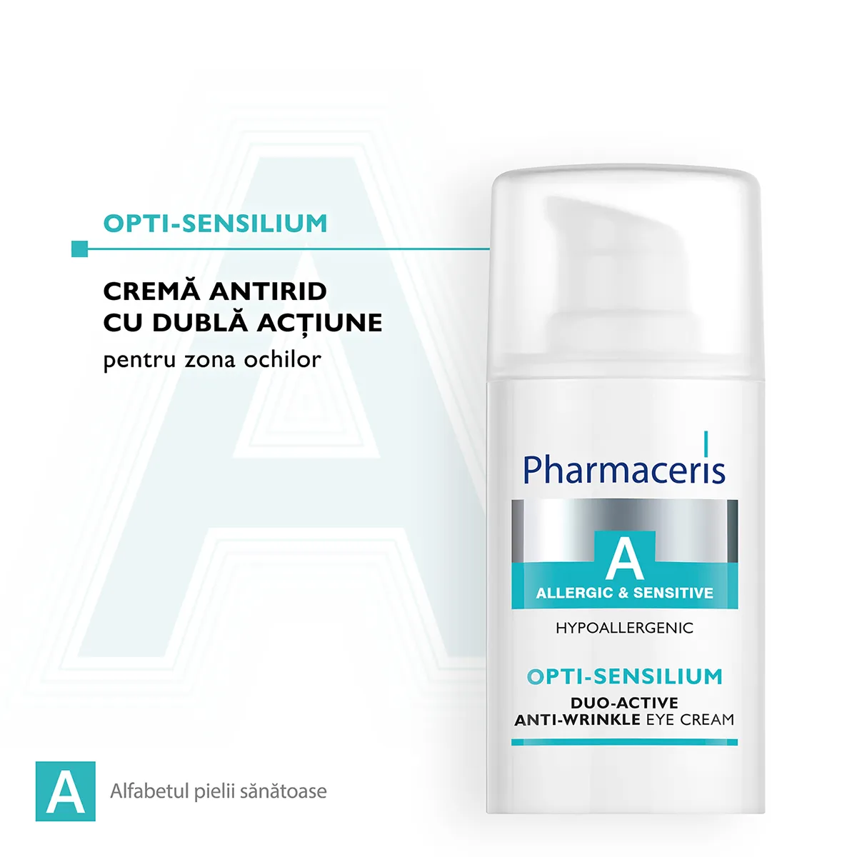 Crema de ochi anti-rid duo-active Opti-Sensilium A, 15ml, Pharmaceris 