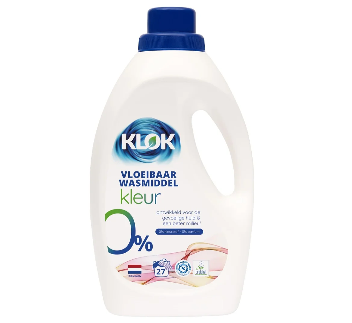 Detergent lichid pentru rufe colorate, 27 spalari, Klok
