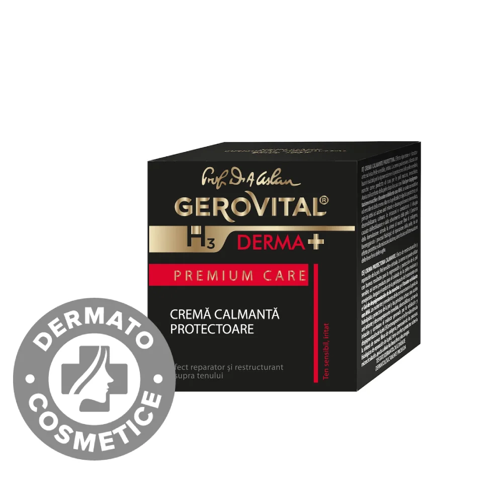 Crema calmanta protectoare H3 Derma+ Premium Care, 50ml, Gerovital