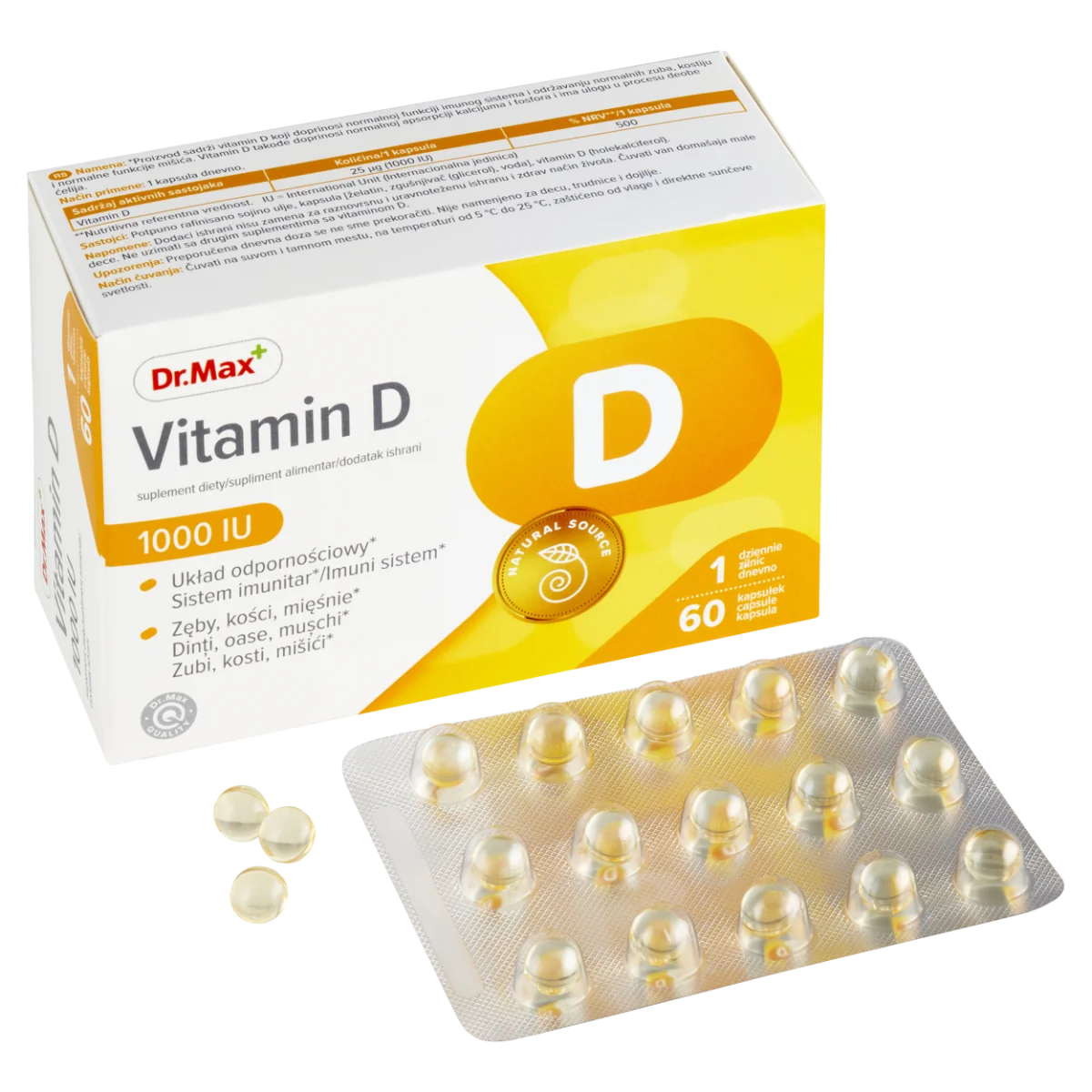 Dr. Max Vitamina D 1000UI, 60 capsule moi